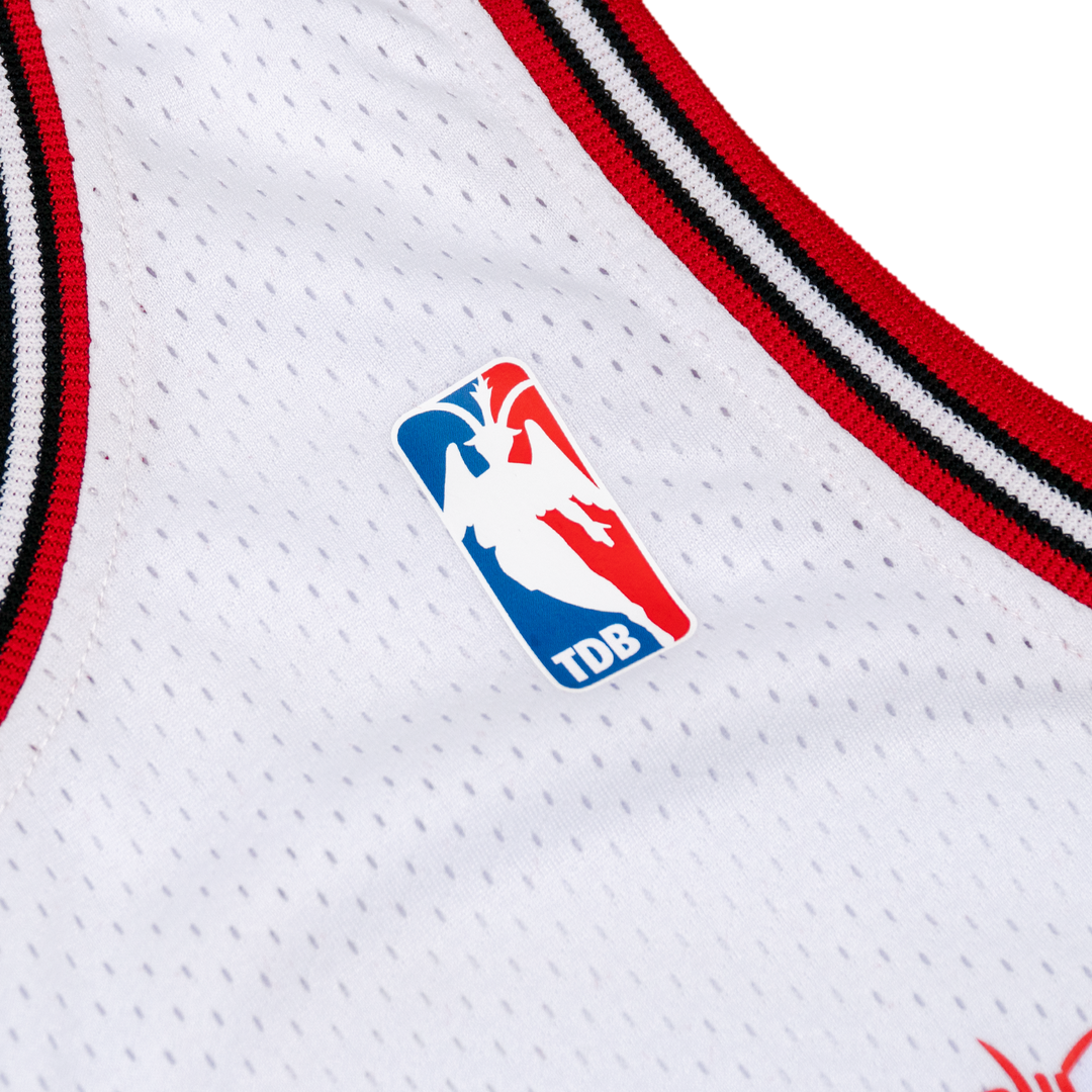 VARSITY BARBWIRE BASKETBALL JERSEY (WHITE/RED)