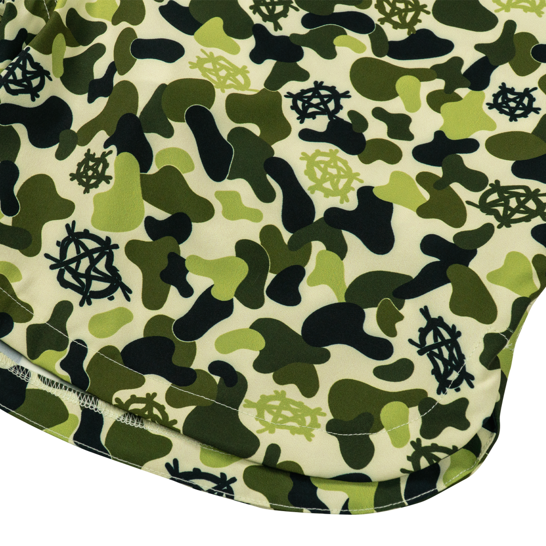 SLIME GREEN CAMO PERFORMANCE STAGE SHORTS