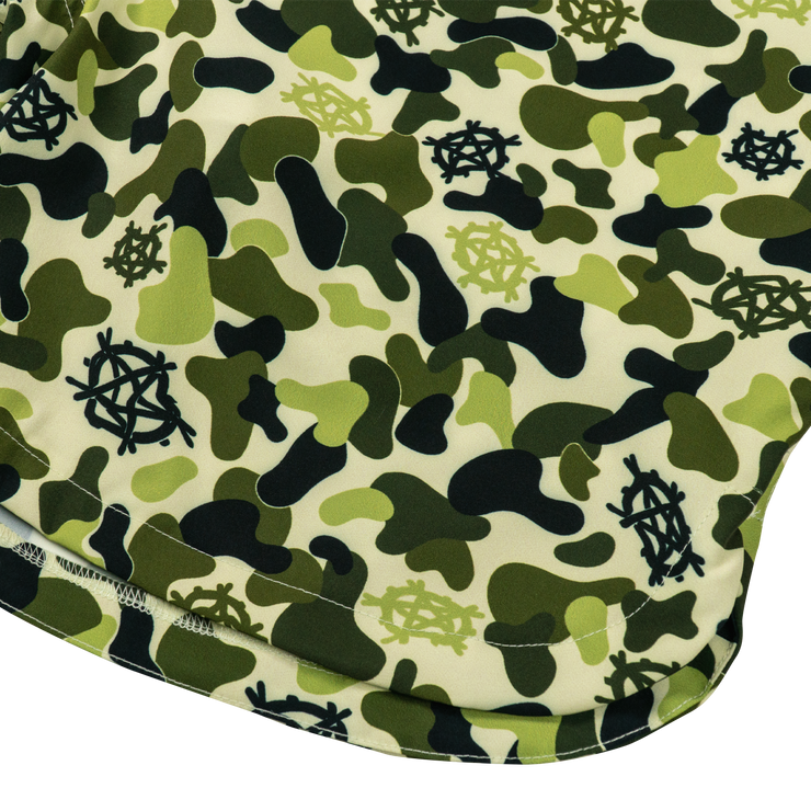 SLIME GREEN CAMO PERFORMANCE STAGE SHORTS